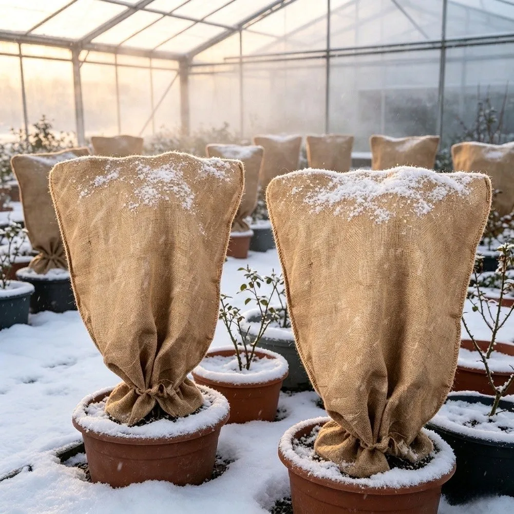 Reusable Winter Plant Covers For Freeze Protection Breathable With Drawstring Winter Plant Warm Cover Freeze Protection Bag