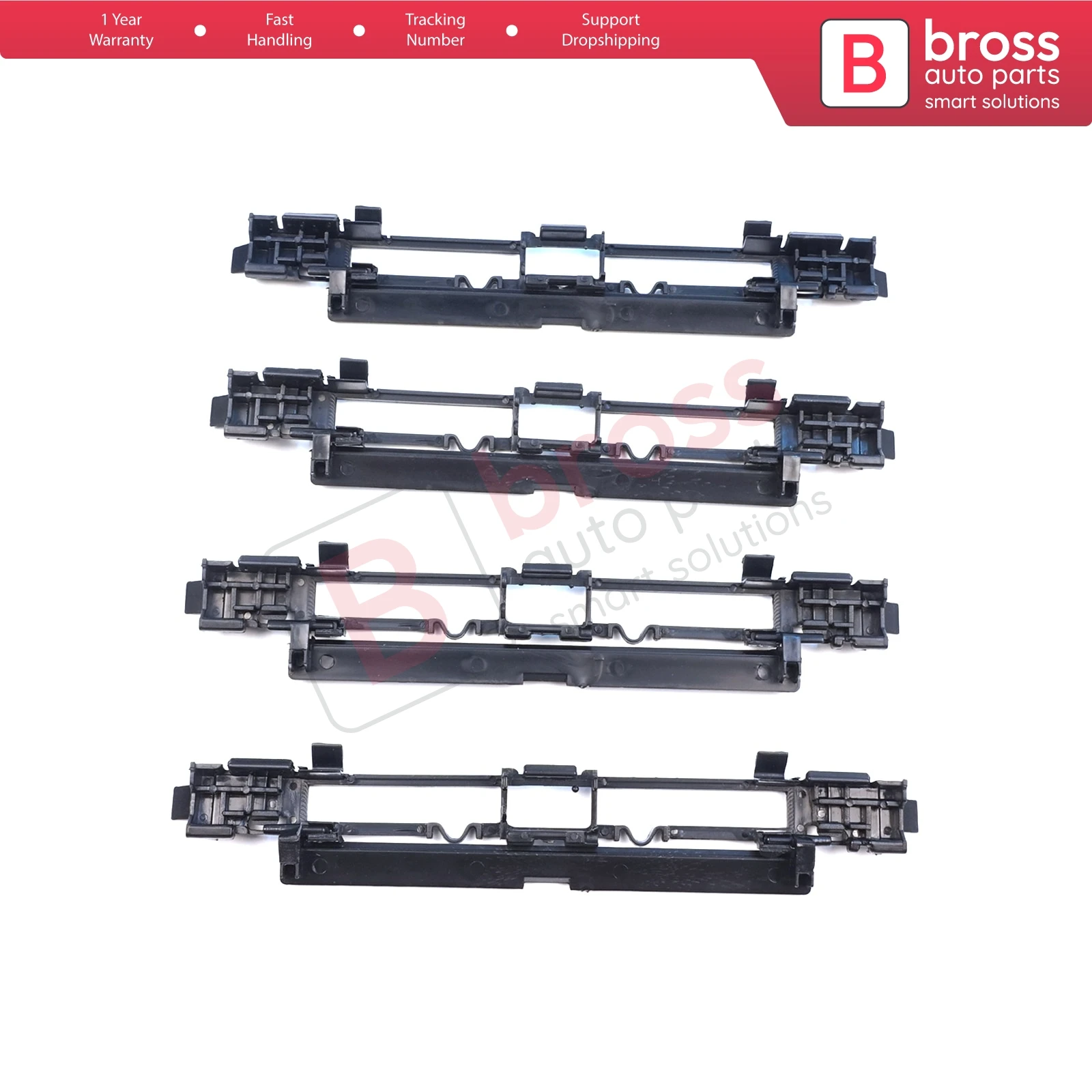 BSR537-1 4 Stuks Dakrail Trim Strip Drager Afdekking Rack Plug Deksel voor Vauxhall Opel Astra H 2004-2014 Zafira B 2005-2015