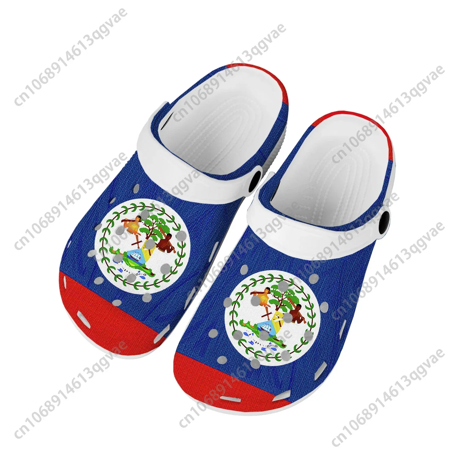 

Belizean Flag Home Clogs Custom Water Shoes Mens Womens Teenager Belize Shoe Garden Clog Breathable Beach Hole Slippers