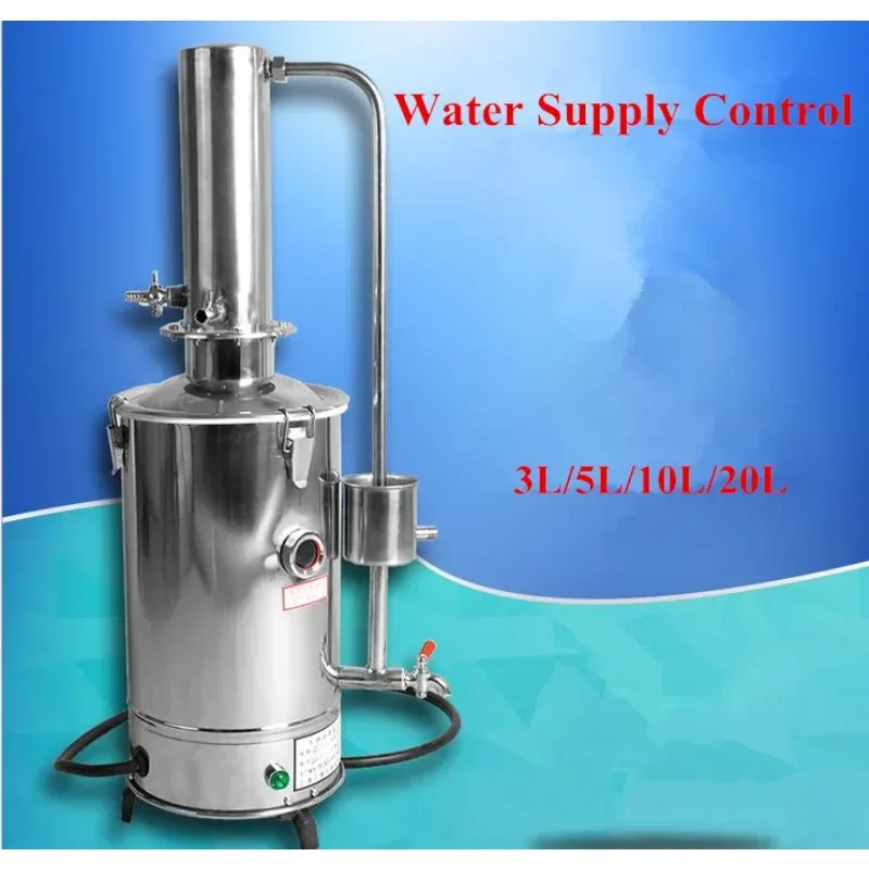 Electric Water Distiller 3L-20L Capacity 304 Stainless Steel Distilled Water Maker with Automatic Cut-off System Pure Water