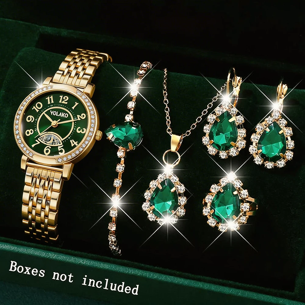 6Pcs Women's Elegant Quartz Watch Set, Ideal Gift For Girlfriend, Mom, Friends On Easter, Ramadan, New Year's Day