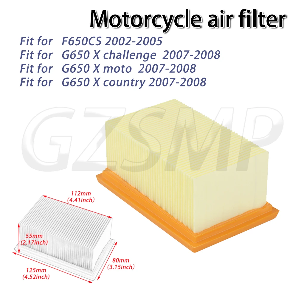 

Fit for F 650 CS 2002-2005 G650X G 650 X Challenge Moto Country 2007 2008 Motorcycle Air Filter Cleaner