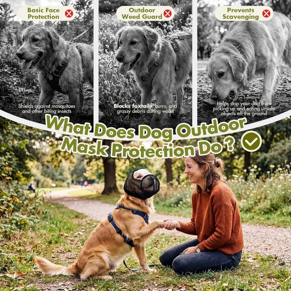 Soft Muzzle for Dogs Mesh Anti-Barking Guard | Dog Muzzle To Prevent Biting for Puppy Home Travel Walking Outdoor Camping view 4