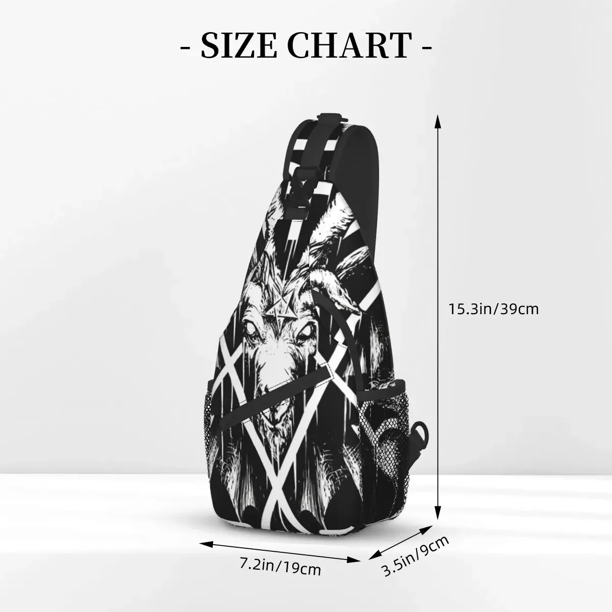 Baphomet Art Crossbody Bag Sports Sigil Of Lucifer Chest Bag Unisex Women Man Fashion Shoulder Backpacks Travel