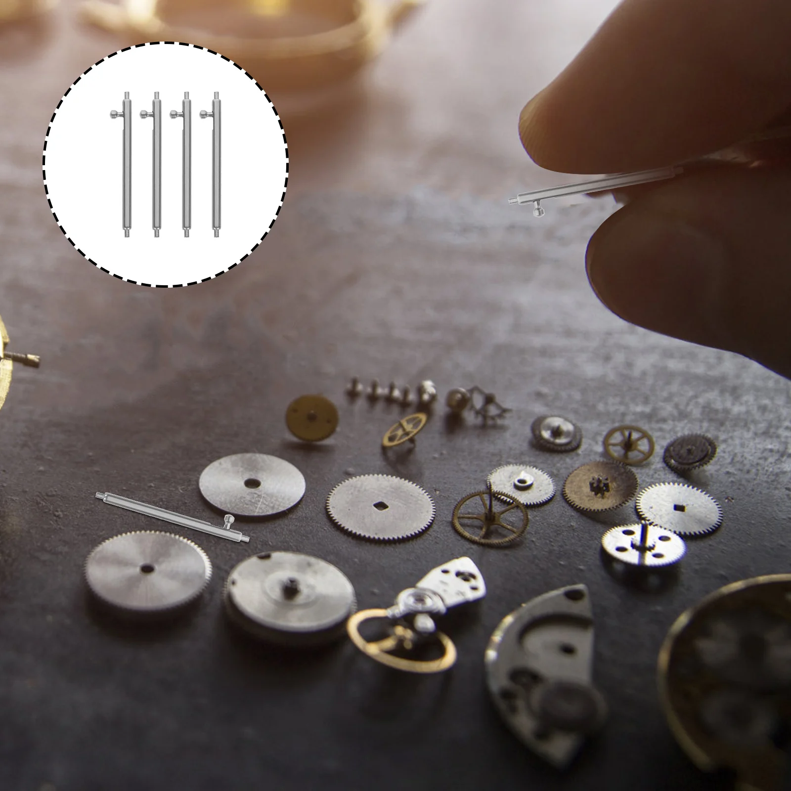 4 قطعة دبابيس حزام الساعات غير القابل للصدأ الإفراج السريع استبدال شريط الربيع أداة إزالة الصواميل لملحقات حزام الساعات المعدنية