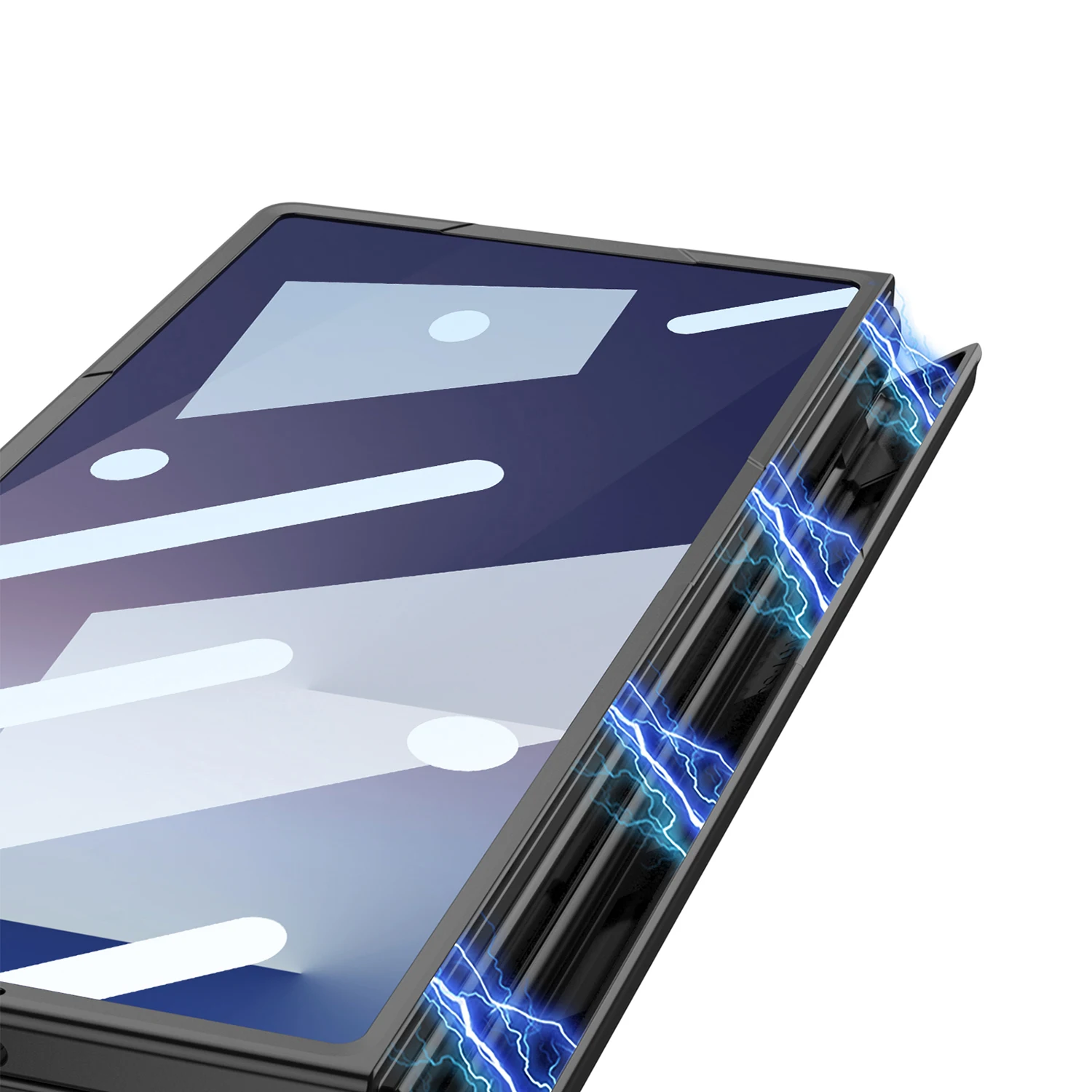 Oryginalne etui GKK do Samsung Galaxy Z Fold 7 6 Magnetic Hinge Screen Glass z uchwytem na długopis Matte Cover do etui Galaxy Z Fold7 — zdjęcie produktu 3