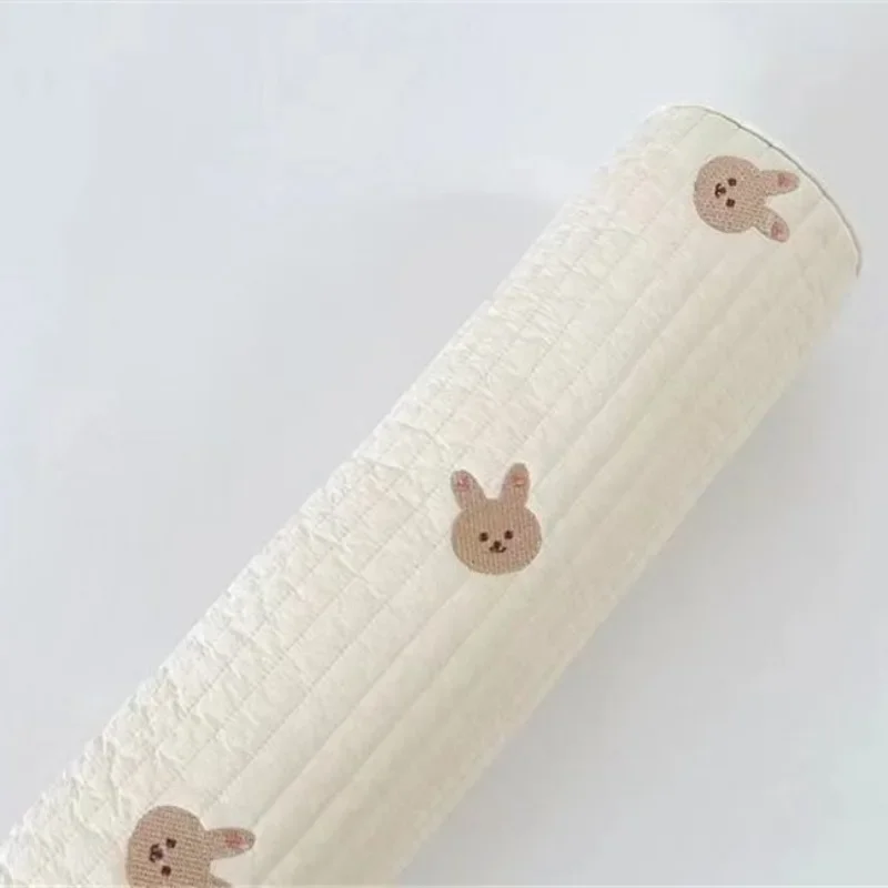 وسادة محيطة لسرير الأطفال حديثي الولادة مضادة للركل - سدادة سرير متقلب من القطن الخالص قابلة للفصل لحماية جدار سرير الأطفال للتهدئة