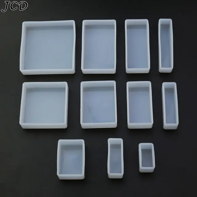 JCD Cuboid Cube Resin Mold Crystal Epoxy Silicone Mold Diy Candle Mold Square Rectangular Casting Tools Akcesoria