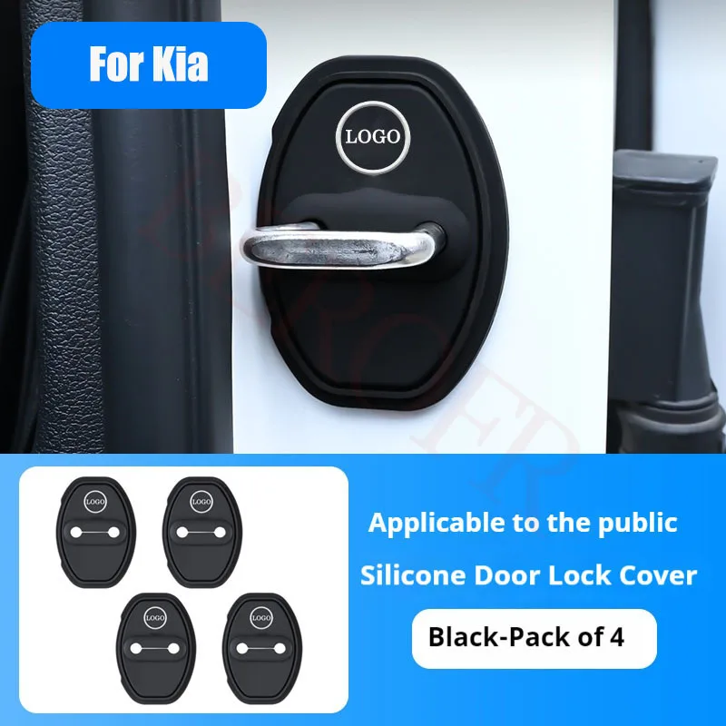 Carmilla 4Pcs/Set ABS Car Door Lock Protective Cover For Kia Rio Sportage Ceed Cerato Sorento K2 K3 Doors Lock Holder Protector