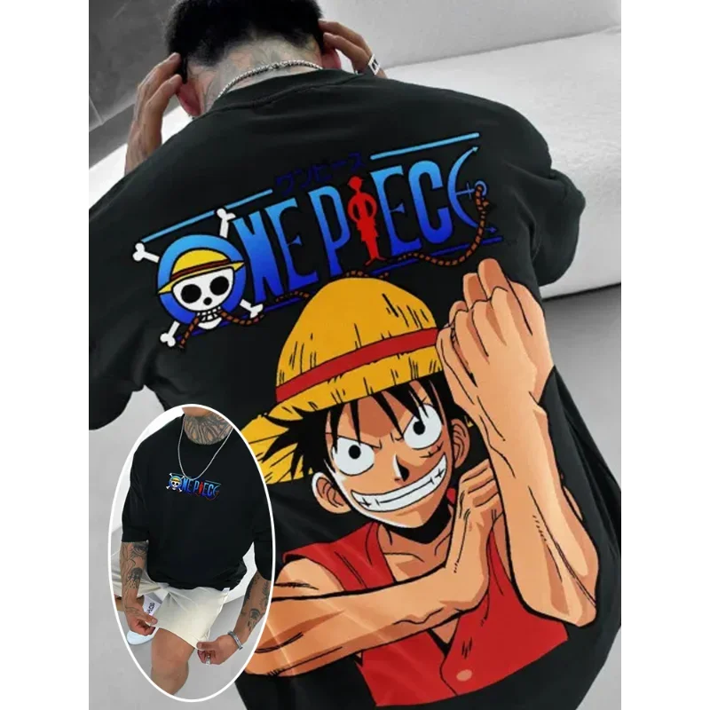 24/25 ultima vendita calda estate Y2K Anime Cartoon One Piece Rufy 3D stampato T-shirt per adulti e bambini Top confortevole