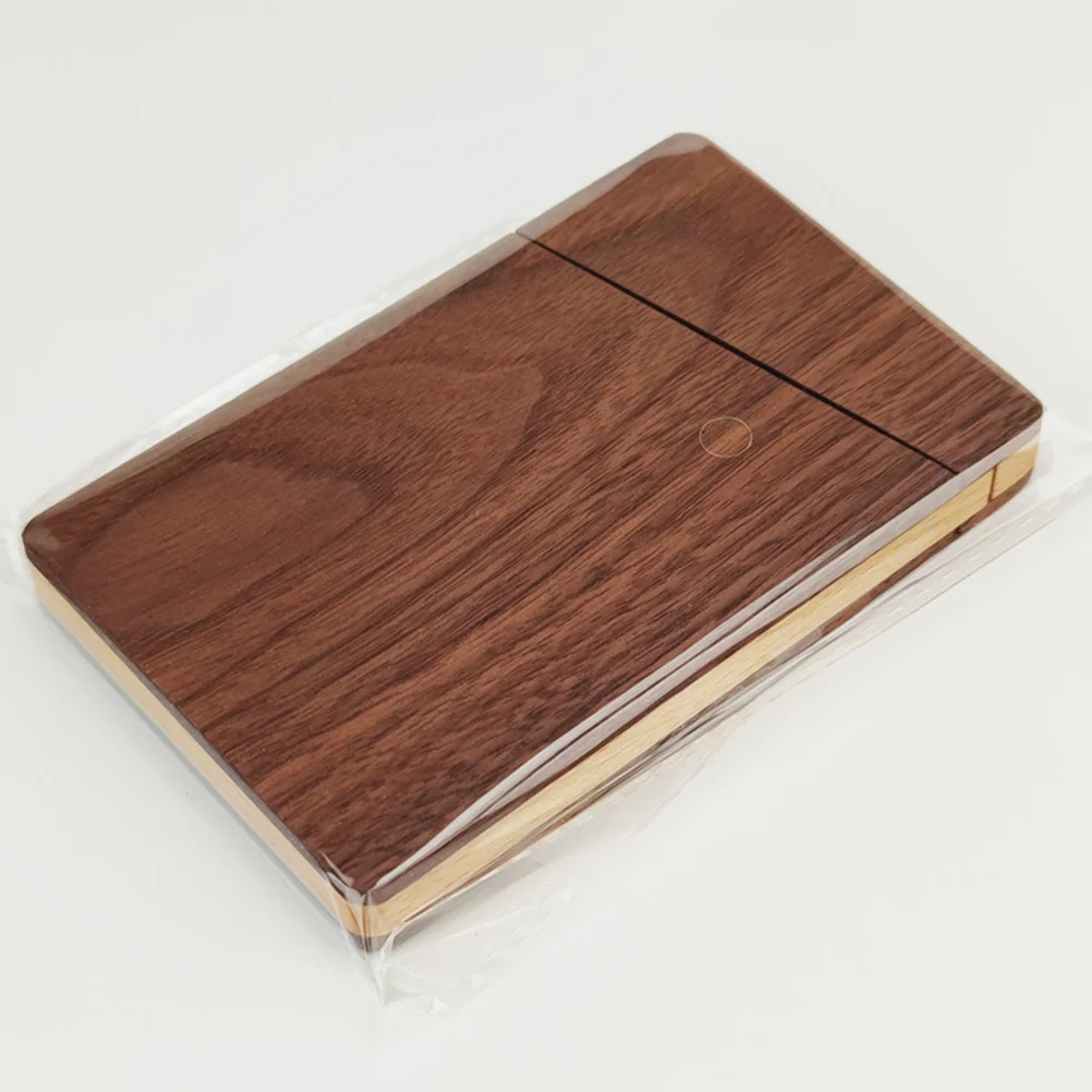 Portable Walnut Wood Business Card Holder Slim Card Case For Men Wooden Business Card ganizer Desk Accessories - Image 6