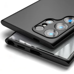 For Funda Samsung Galaxy S25 S24 S23 S22 S 25 Ultra FE Plus S25Ultra S24Ultra Case Cover Black Soft Silicone Luxury Phone Cases