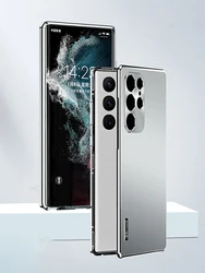 Fashion Magnetic Close Aluminum Metal Case For Samsung Galaxy S25 S24 S23 S22 S21 Ultra Strong Drop Proof Cover