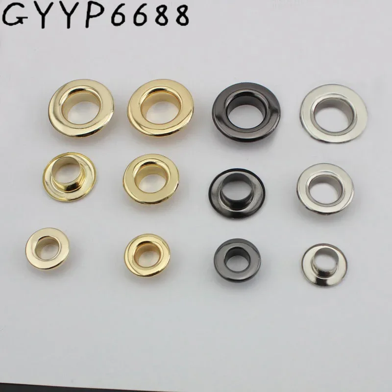 50-200pcs copper 8mm 10mm 12mm pushed grommet bags metal fitting hardware accessory pressed round eyelets