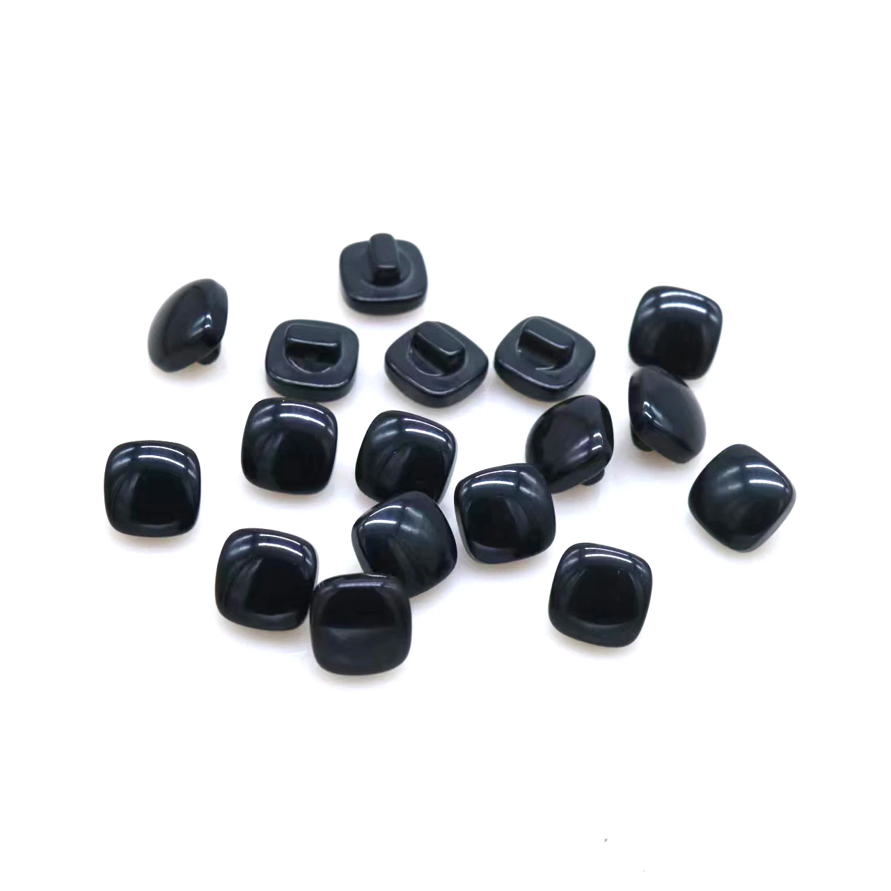 

100pcs 10mm black resin square buttons children's clothing cute sweater shirt buttons DIY