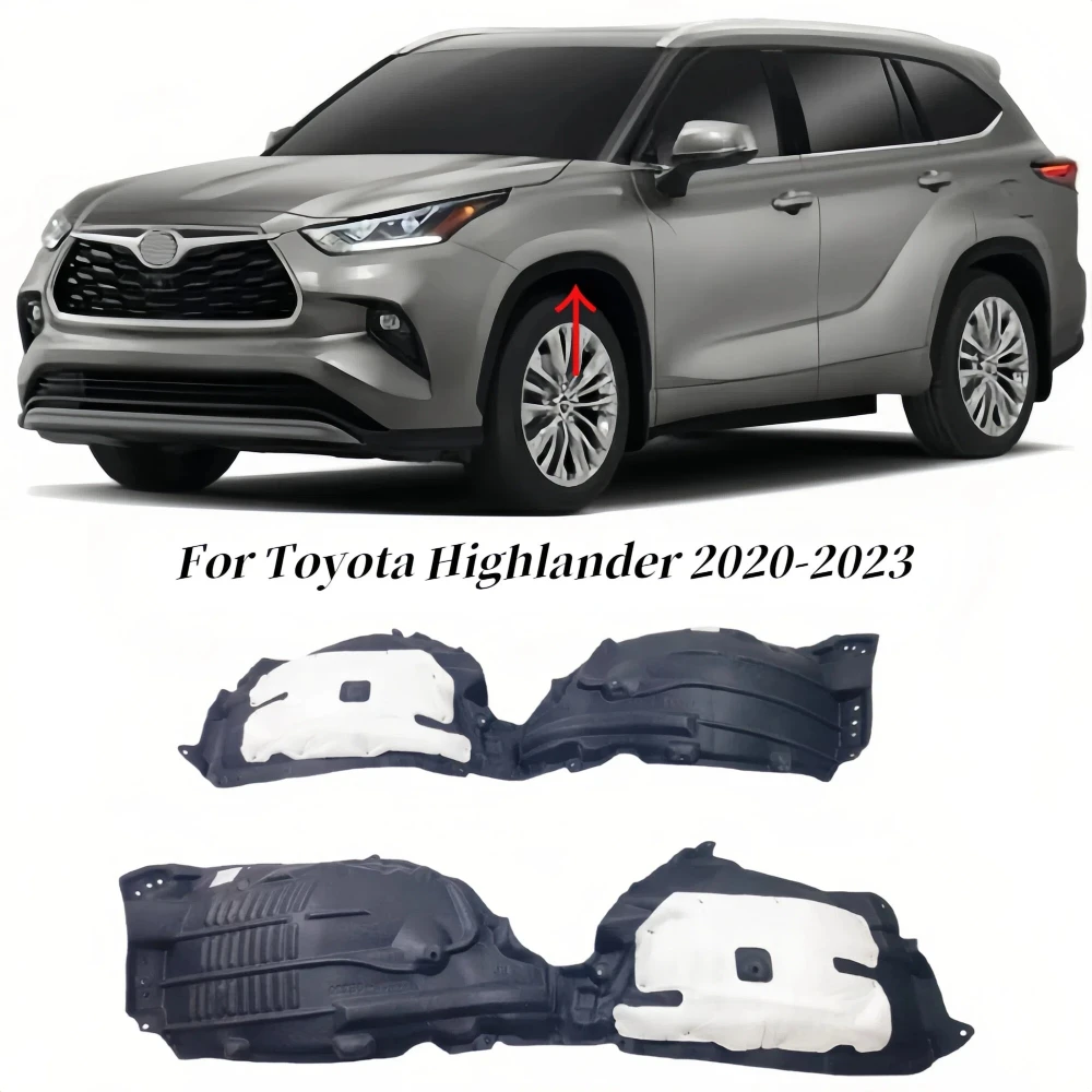 

Pair Front Left & Right Side Inner Fender Liners Fit For Toyota Highlander 2020-2023 Car Exterior Protective Accessory