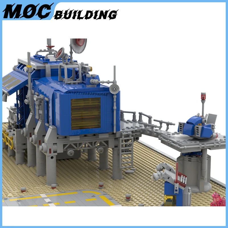 MOC Building Blocks Classic Space Station Series Launch Command Base Model DIY Assemble Bricks Creative Collection Toys Gifts
