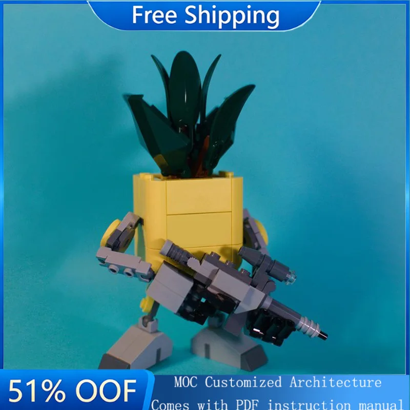 

164 PCS MOC Daily Decoration Series Modified Version Of Potted Warrior Model Custom Puzzle Bricks Creative Assembly Puzzle Gifts