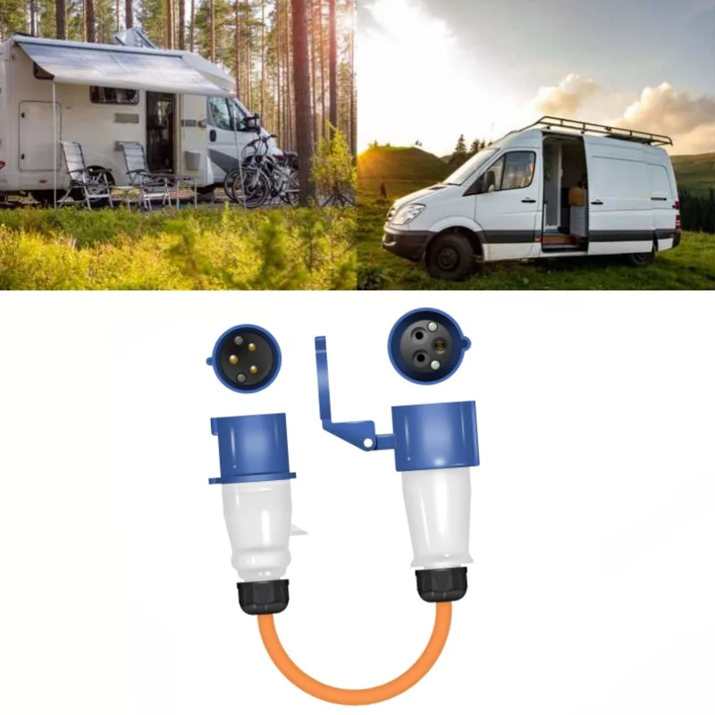 

Reverse Polarity Adapter Mains Hook Up 16A Reversed Connector For Caravan Camping Motorhome Outdoors Boat Parts