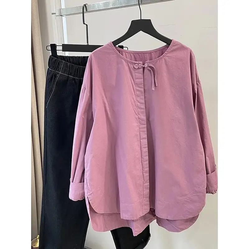 

Comfortable Pure Color round Ne irt Loose Fit Youthful Sle for Men And Women Spring Autumn New Arrival Small Outerwear