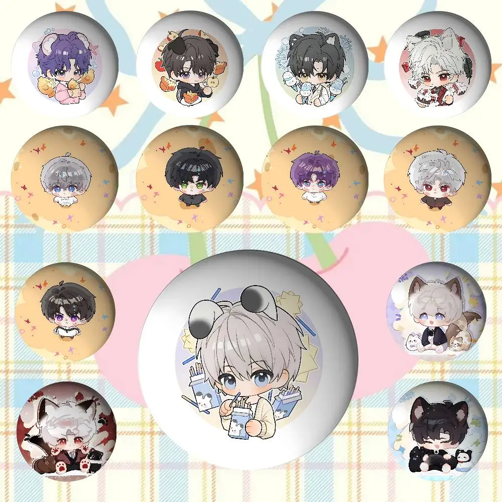 

Cute L-Love And Deepspace Round Exquisite Badge Brooches Creative Pins For Clothes Hat Backpack Gift Accessories