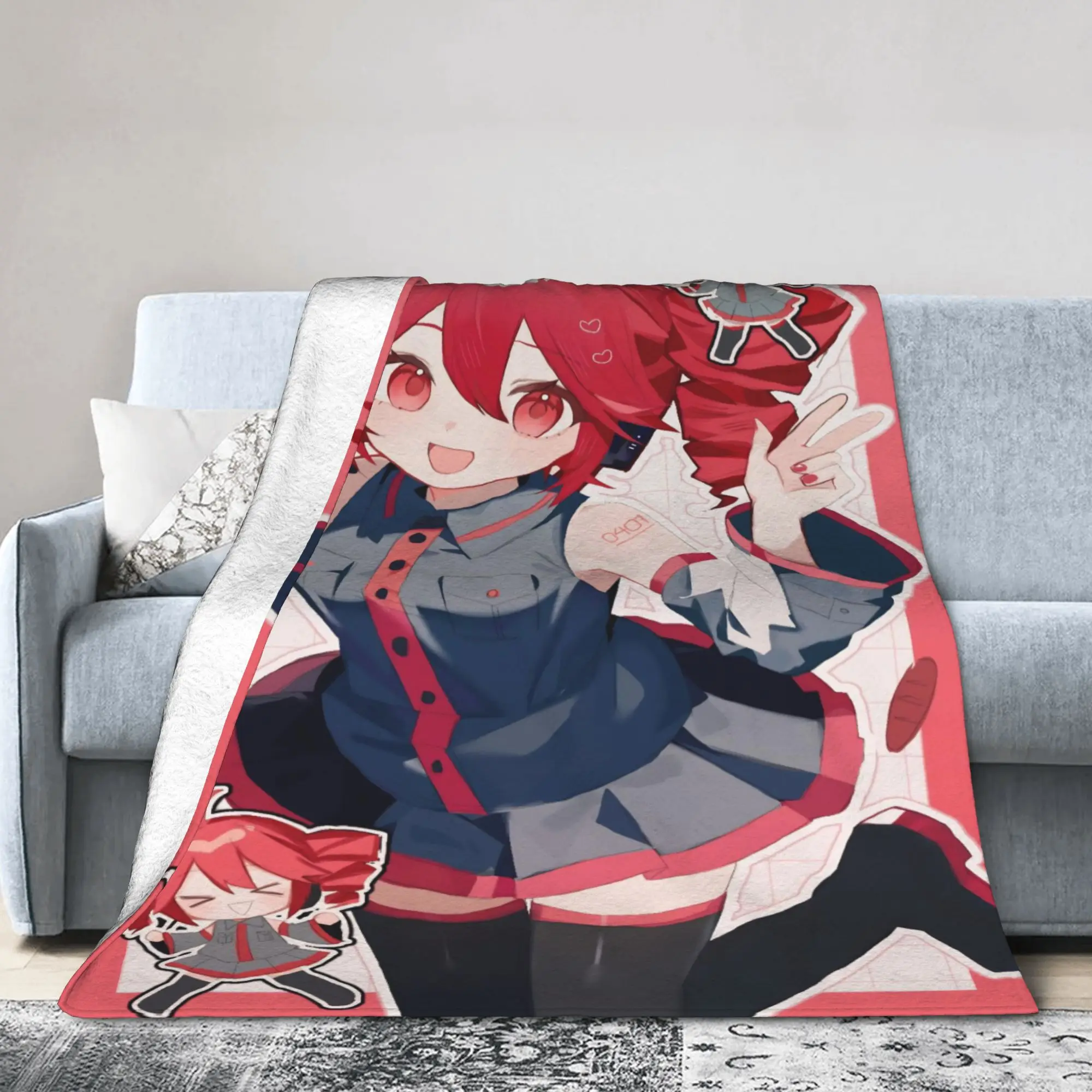 Kasanes Tetos Blanket Anime Vtuber Wool Awesome Breathable Throw Blankets for Coverlet Spring/Autumn