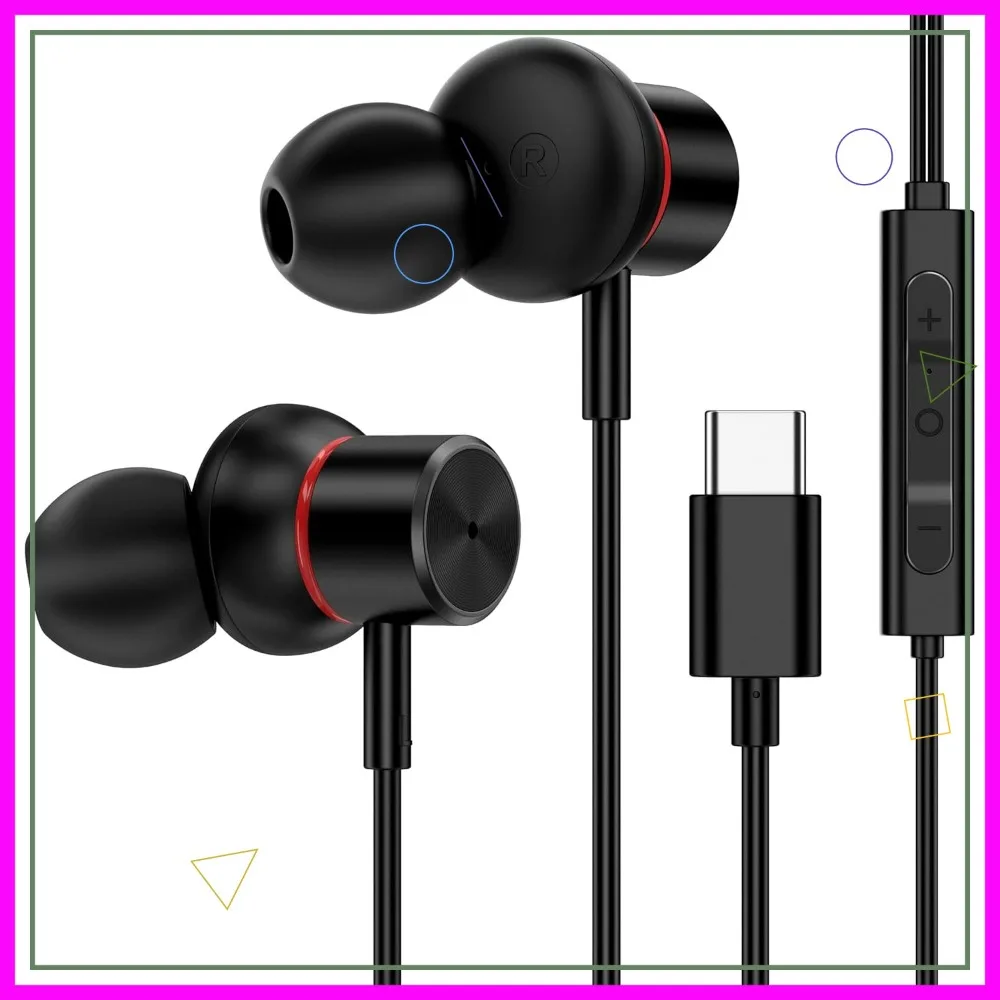 

Проводные наушники USB-C с активным шумоподавлением, звук высокого разрешения для устройств iPhone/Android