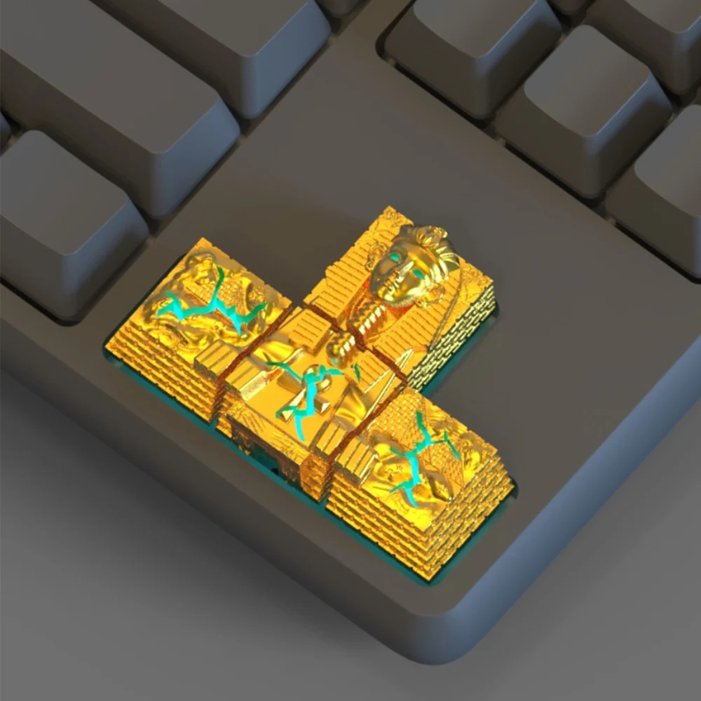 Egyptian Pharaoh Arrow Keycaps 4pcs Direction Resin Keycap for Cross Switch Mechanical Keyboard Backlit Personalized Keys Cap