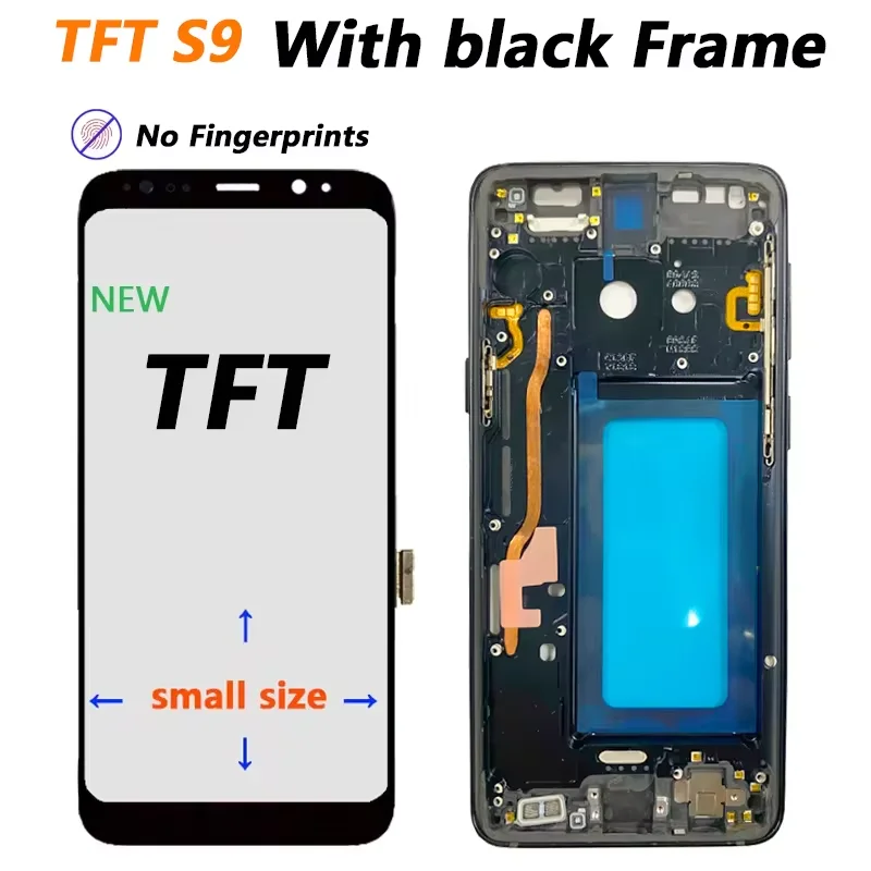 Super AMOLED Display For SAMSUNG Galaxy S9 G960 LCD Display Touch Screen Digitizer Assembly S9 G960FD With Frame NEW Replacement