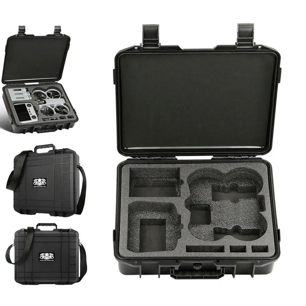 

Взрывозащищенный защитный кейс для DJI Avata 360 Fly More Combo, двухслойное пенопластовое отделение для хранения, механический замок, портативная нескользящая ручка