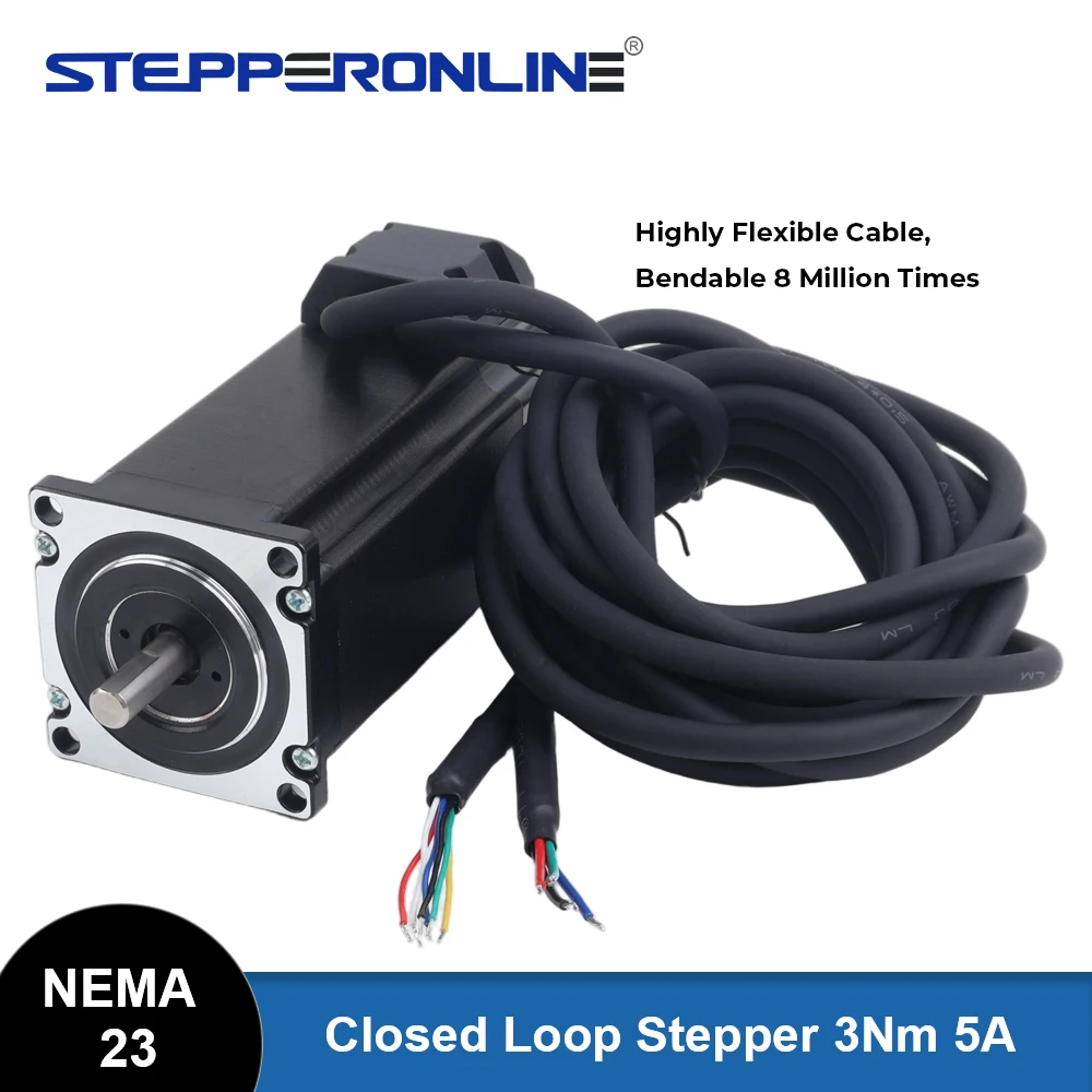 stepperonline-nema23-closed-loop-stepper-motor-with-encoder-3nm-5a-servo-motor-for-cnc-router-engraving-milling-machine