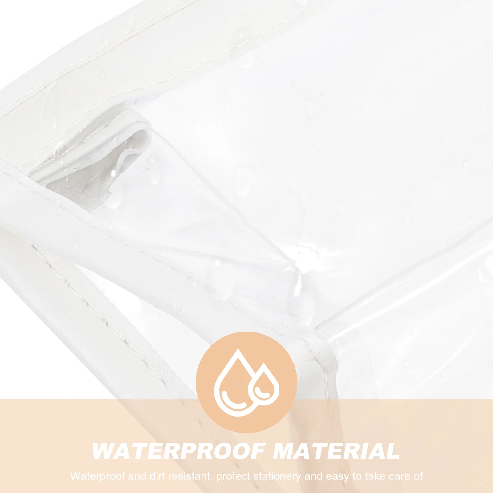 

2Pcs Transparent Pencil Bag Large Capacity Stationery Organizer Zipper Pen Holder Portable Storage Pouch Pencil Bag