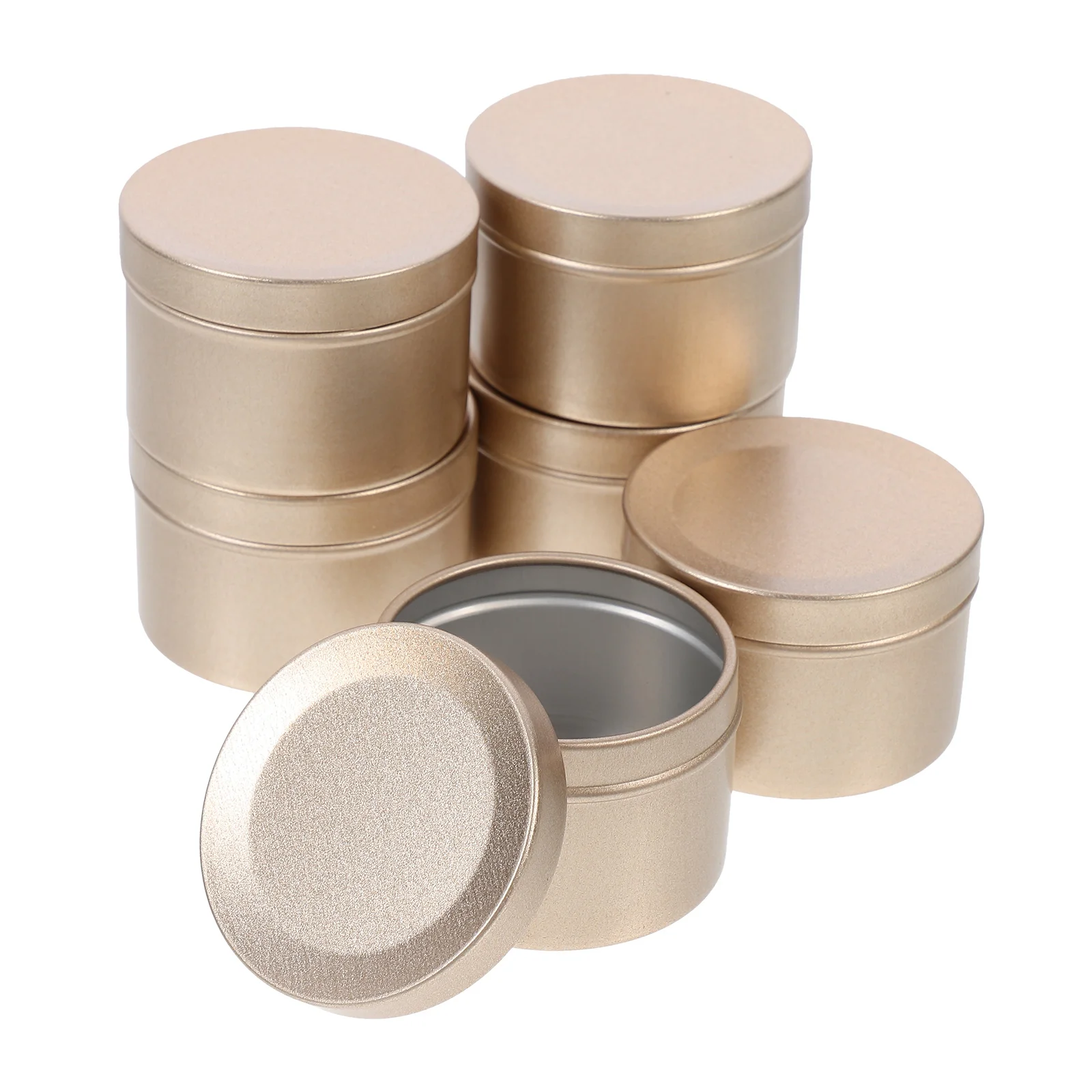 

6Pcs Round Aluminum Metal Tins for DIY Cream Lip Balm Storage Jars Leakproof Lightweight Container Party Favor