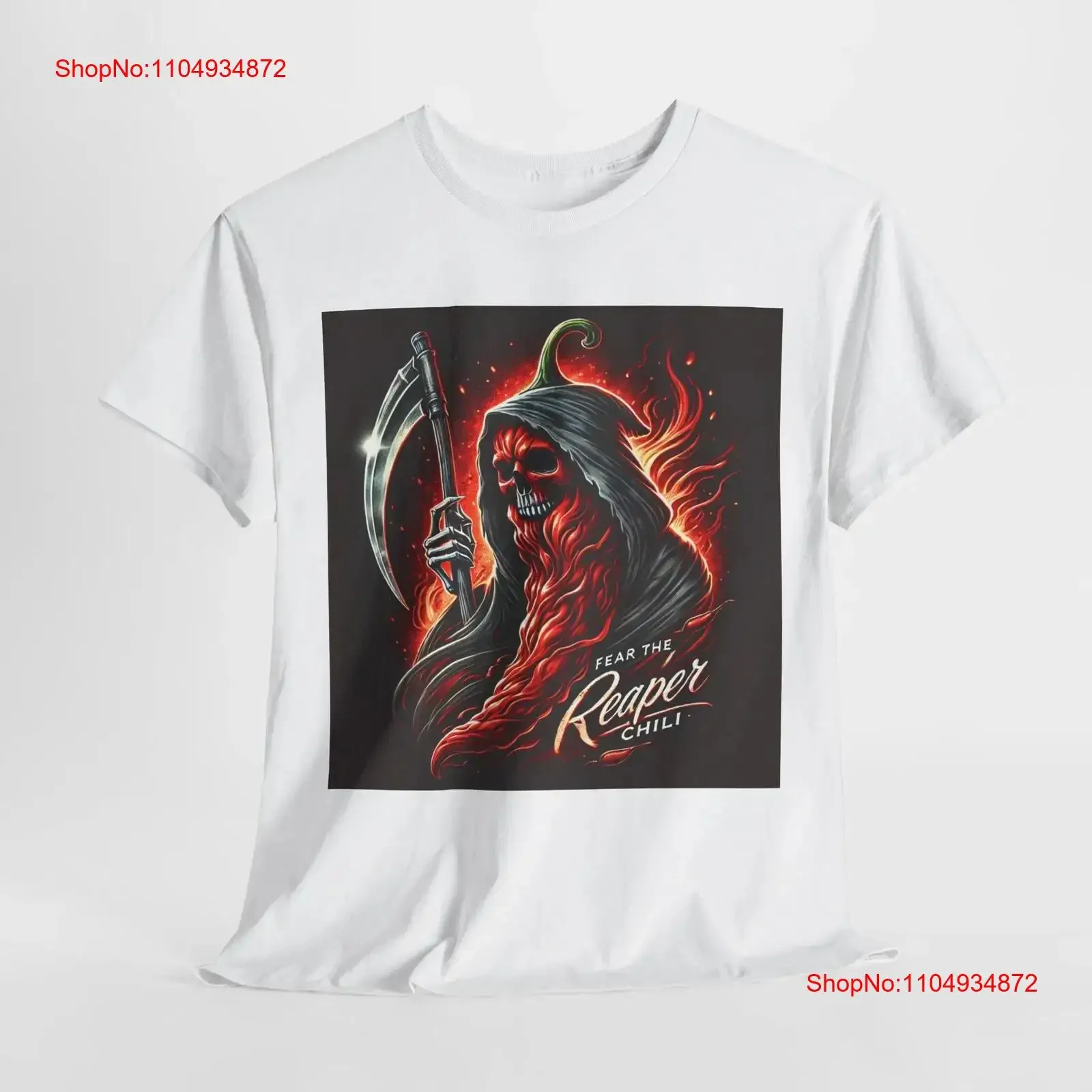 Camiseta Fear the Reaper Chili Carolina Grim Scythe amantes de los alimentos picantes disfraz de Halloween Top Foodie vintage gráfico lavado homme