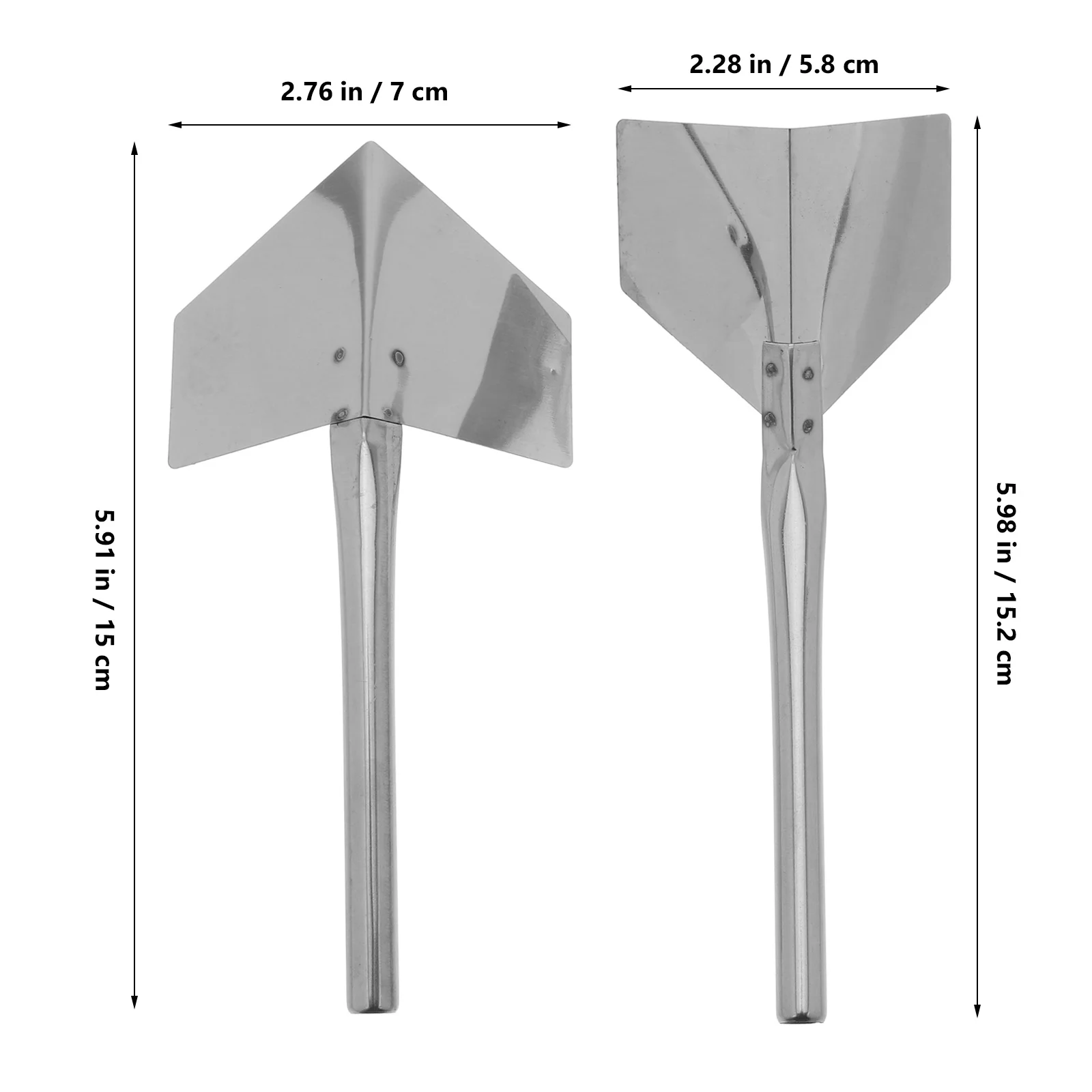 2Pcs Corner Trowel Stainless Steel Plastering Hand Tool Drywall Compound Corner Shaping Tool for Construction