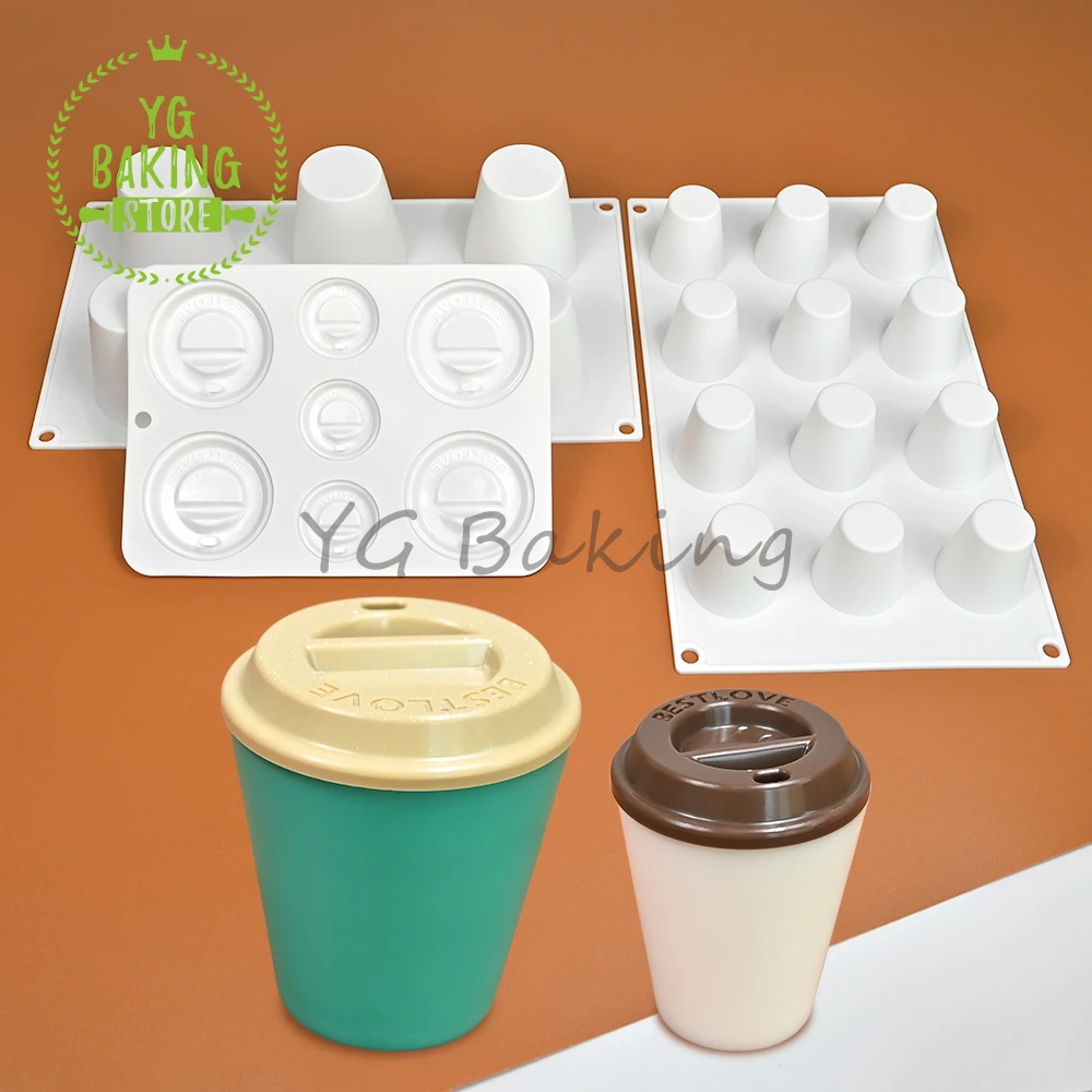 Dorica 3D Classic Coffee Cup Cake Mousse Mould DIY Pudding Dessert Chocolate Silicone Mold Cake Decorating Tool Kitchen Bakeware