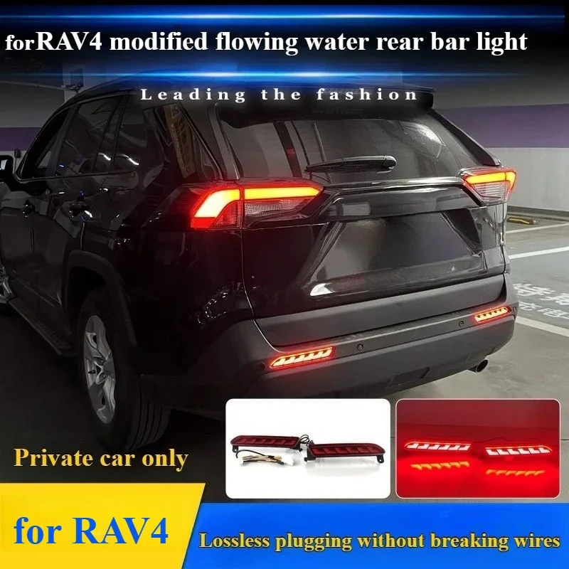 

For Toyota RAV4 2020-2025 Rear Fog Lamp,Bumper Reflector Lights,LED Stream Flowing Rear Bar Light,Tail/Brake Lamp, Pilot Light