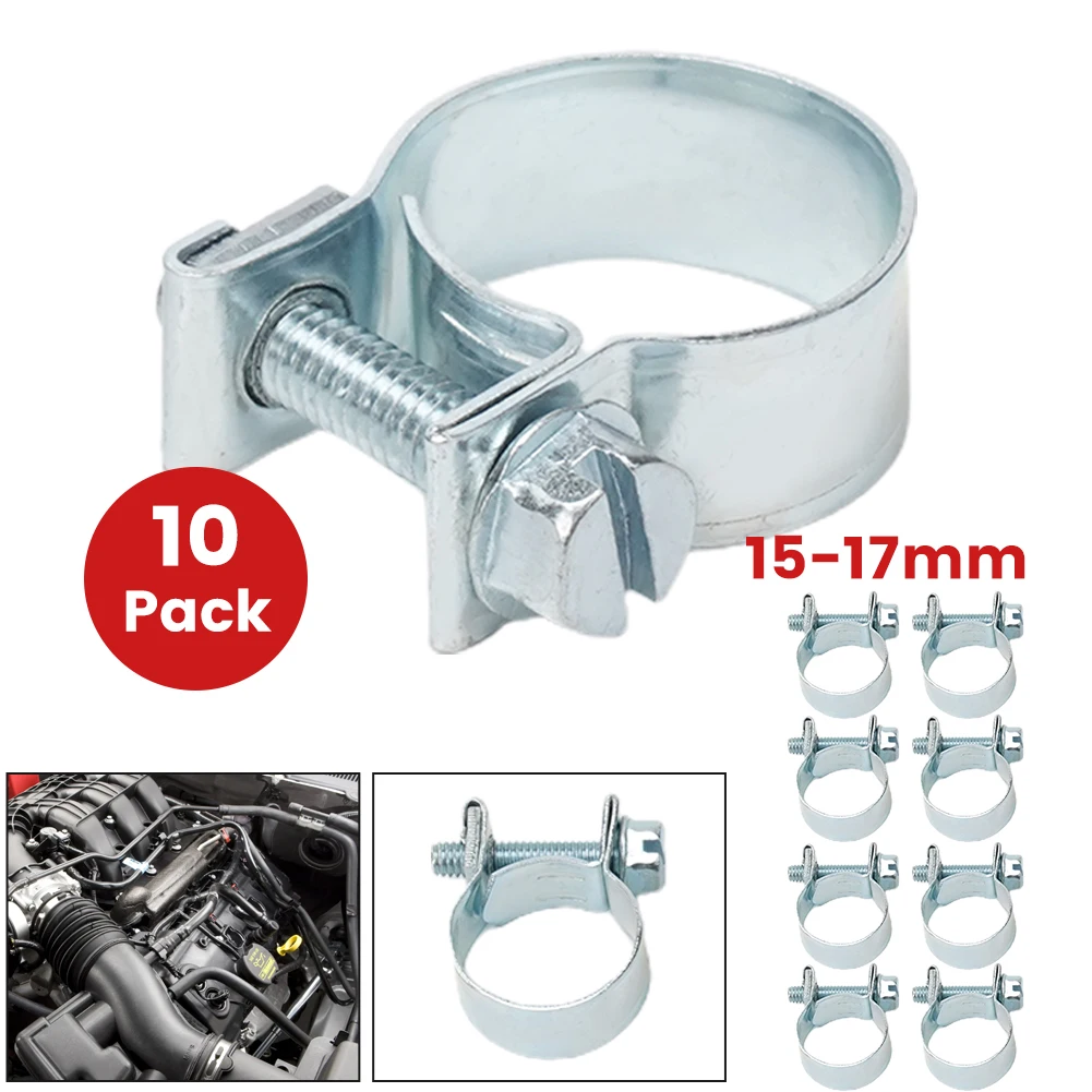 10 Stück Schlauchklemmen für Kraftstoffleitungen, Jubilee-Klemmen für Diesel, Benzin, Kühlmittel, Kühlerrohr, Kohlenstoffstahl-Befestigungsklemmen, Haushaltswerkzeug – Detail 9