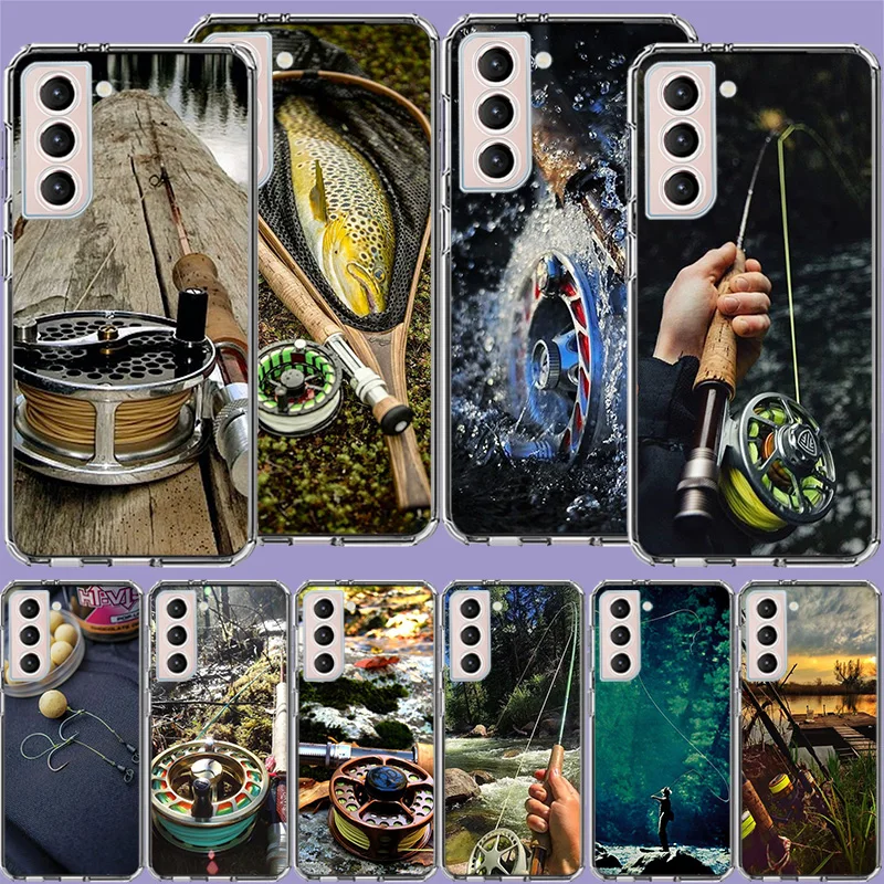 New Recreational Activities Carp Fishing Fish Phone Case For Samsung Galaxy S24 S22 Ultra S21 S23 FE S20 S10 S9 S8 Plus S10E S7