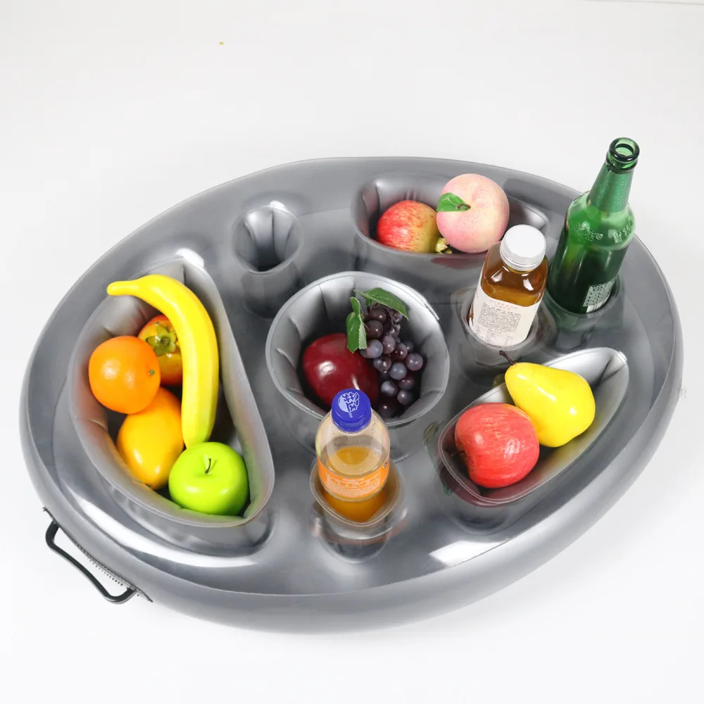 Summer Sea Bucket Cup Holder Inflatable Pool Beach Swimming Play Family Party Float Beer Drink Tray Cooler Table Toy Accessories