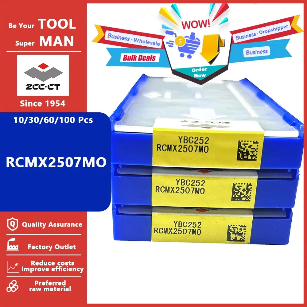 

ZCC CT Business RCMX2507MO YBC251 YBC252 YBD152 Carbide Insert RCMX 2507 MO YBC251 YBC252 CNC Tools Cutter Turning CNC Tool