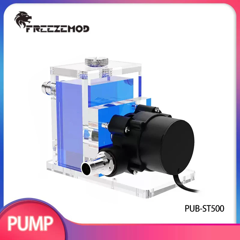 FREEZEMOD Industrial Instrument Liquid Cooling Circulating Water Pump Silent Pump Tank Integrated Silent 3 Meters 12V PUB-ST500