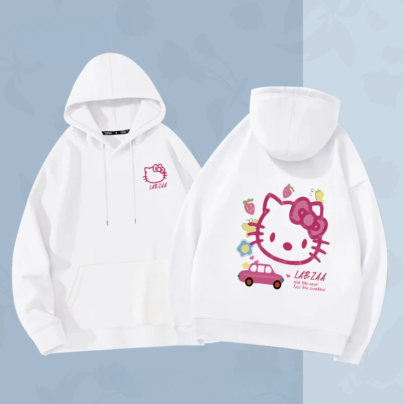 2024 Korean series cute Hello Kitty Co branded Women\'s hoodie in the Spring and Autumn New Men\'s and Women\'s Couple Clothes