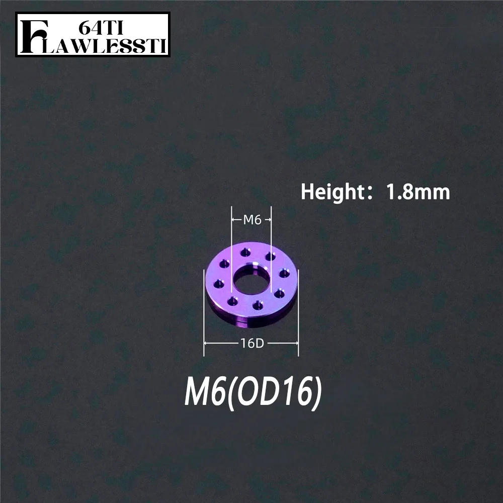 FLAWLESSTI M6 M8 Gr5 Titanium Washer For Yamaha Xmax 300 Vespa Sprint 150