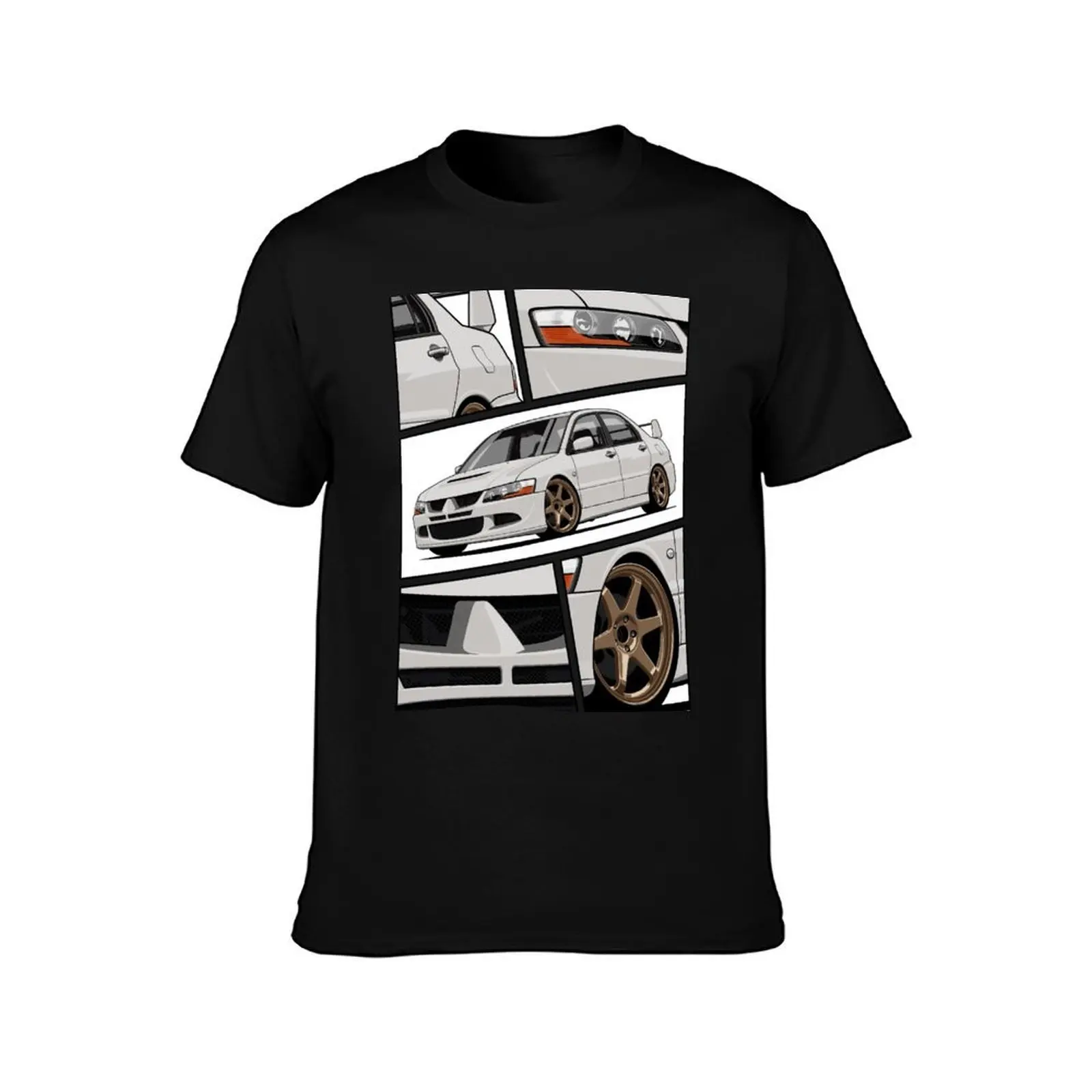 Lancer Evolution VIII (white) T-Shirt, Summer Casual Cotton Tee, Oversized Streetwear Tops, Vintage Graphic Print, 100% Cotton