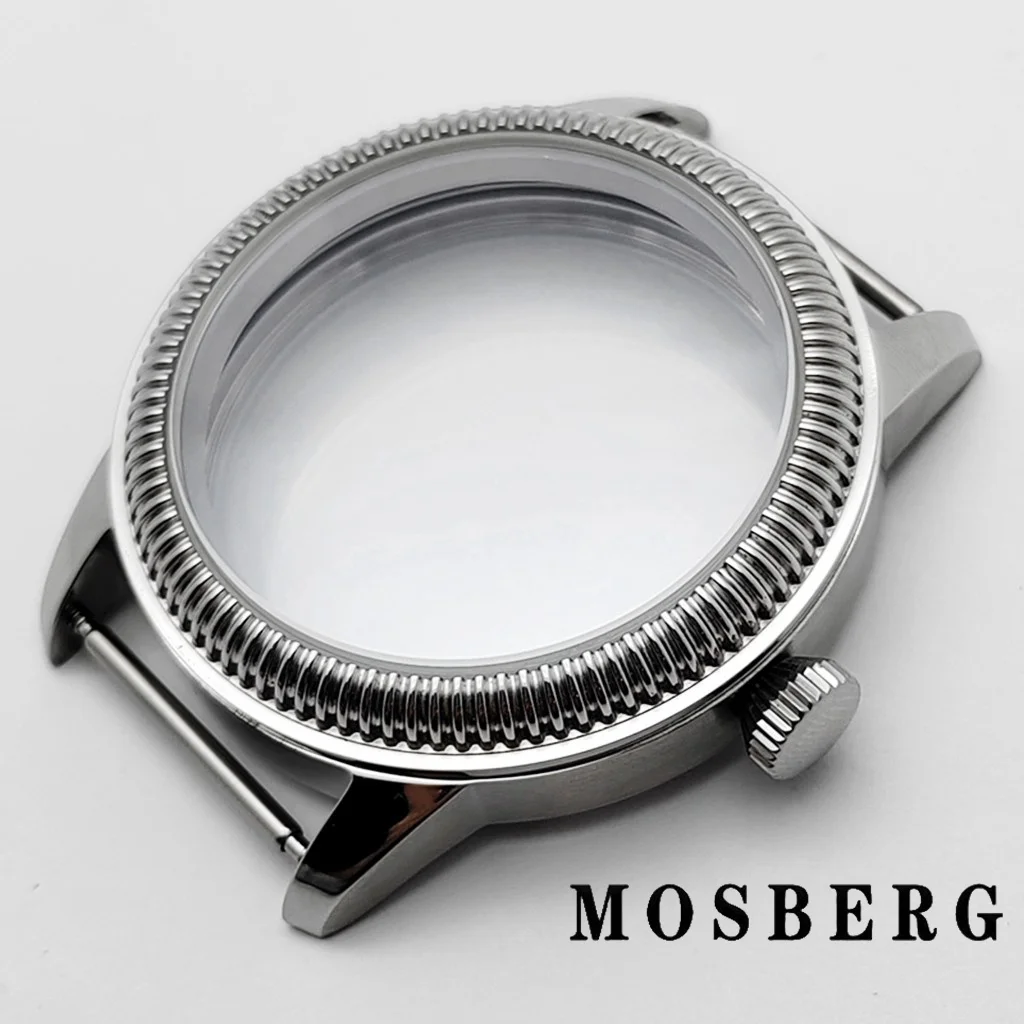 44 مللي متر الفضة 6497 ساعة حافظة الصلبة الفولاذ المقاوم للصدأ ل ETA 6498 6497 ST3600 حركة الساعات اكسسوارات أجزاء