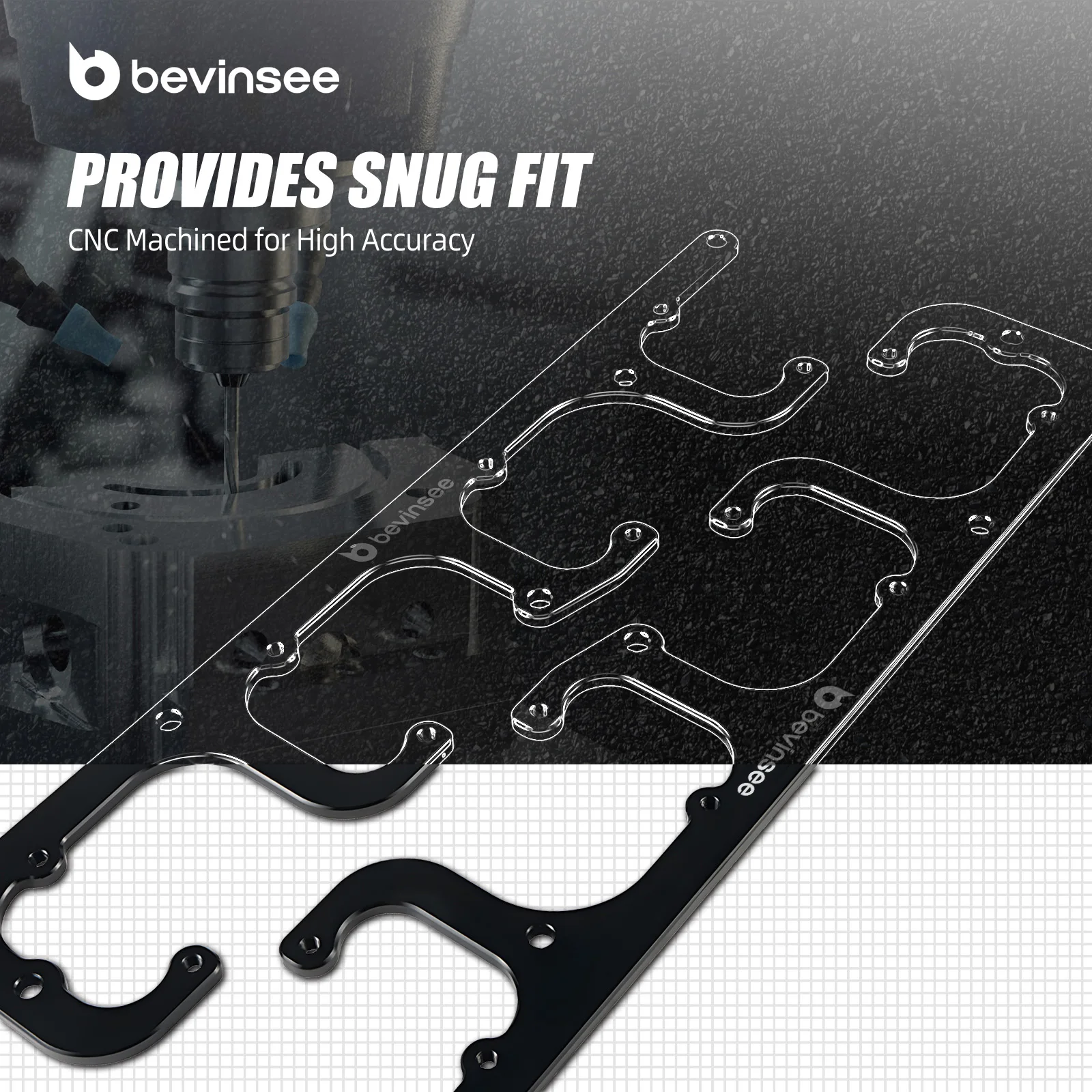 Aluminum For LS D580 Square Coil Adapter Bracket for 1997-2004 LS1 for Chevrolet Corvette C5 for Camaro for Pontiac Firebird view 4