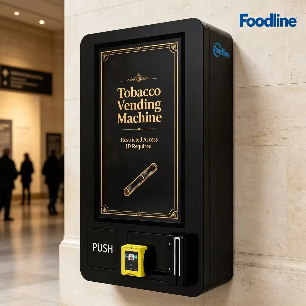 Large Capacity Smart ID Scanning Metal Touch Screen 24 Hours Mini Wall Mounted Vending Machine for Cigarettes CBD Tobacco Items