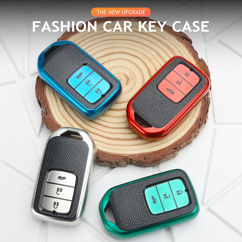 

Tpu Car Key Case for Honda Civic Vezel City Jazz Crv Hrv BRV BR-V HRV Accord EX EXL Pilot Ridgeline Key Cover Car Accessories