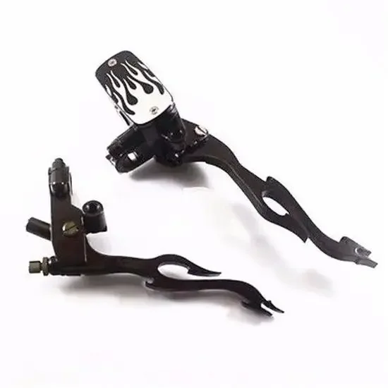 

Black Flame 1" Brake Clutch Lever For Harley Honda Kawasaki Suzuki Yamaha Cafe